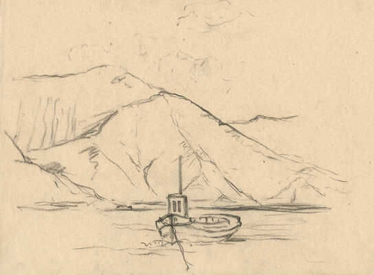 Тарханов Михаил Михайлович. Лот из семи графических работ из серии «Армения. Глубины Севана» в папке с авторским оформлением художника